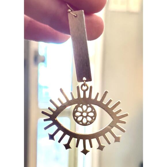 Handmade Eye Statement Earrings by Mississippi Artisan Jennifer Thames - Picture 3 of 4